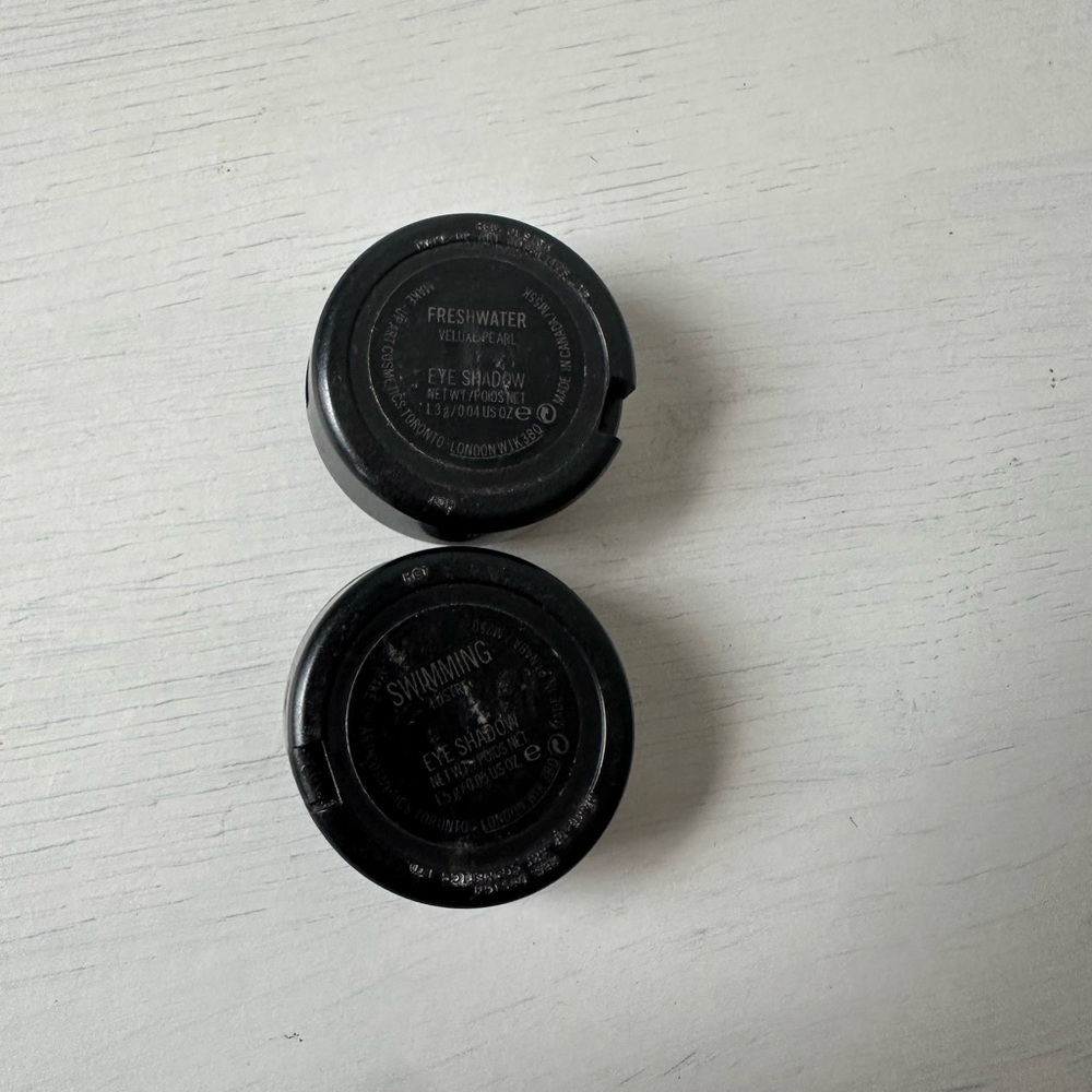 MAC - EYESHADOW FRESHWATER BLUE SWIMMING GREEN LIGHTLY SWATCHED - Picture 7 of 8